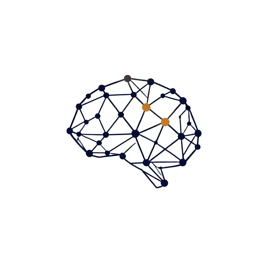 DDNT Brain — an abstract network of connected nodes forming a brain